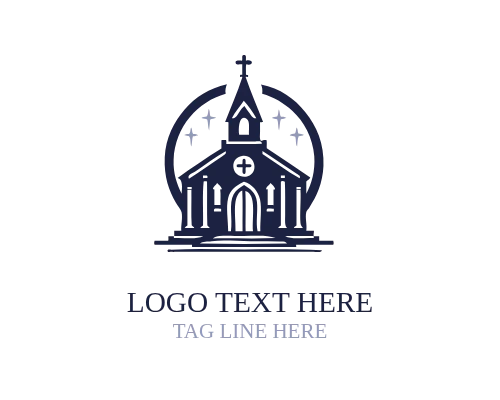 Minimal Church Cross Logo