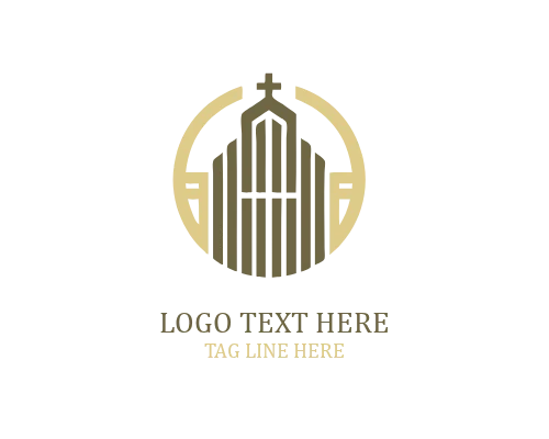 Minimal Church Emblem Logo