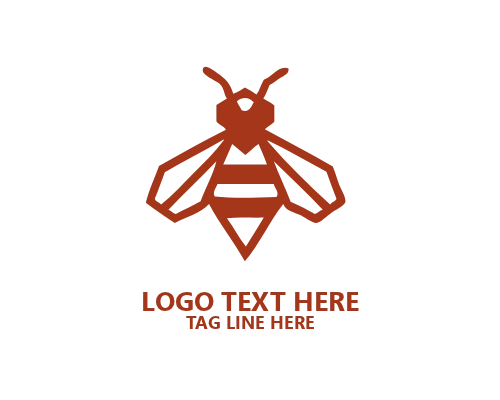 Minimal Circle Honey Bee Logo