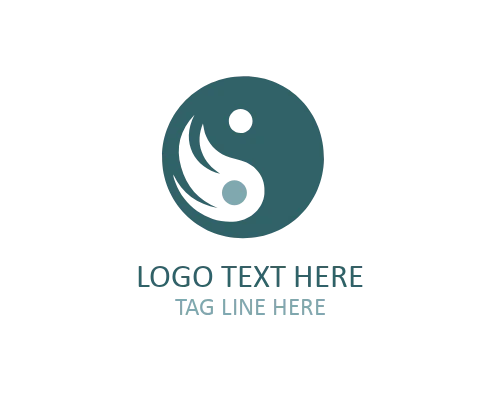 Minimal Circle YinYang Logo