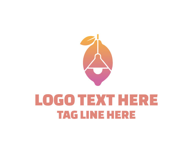 Minimal Citrus Lamp Logo