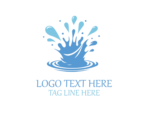  Minimal Clean Water Splash Logo for Modern Brands