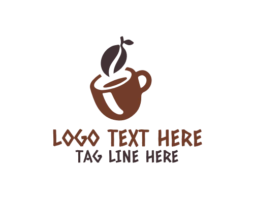 Minimal Coffee Bean Logo Design