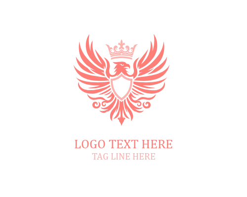 Minimal Crest Eagle Crown Logo