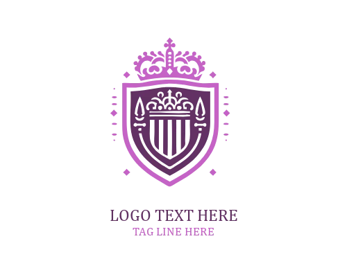 Minimal Crest Royal Shield Logo