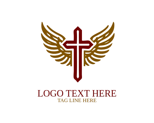 Minimal Cross Badge Logo