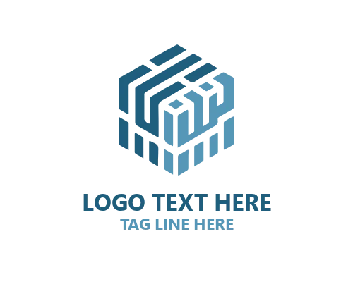 minimal cube logo