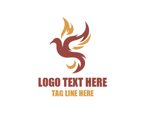 Minimal Curved Flame Bird Logo for Clean and Modern Branding