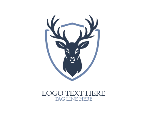 Minimal Deer Crest Logo