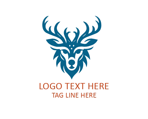 Minimal Deer Head Logo for Wildlife and Outdoor Brands