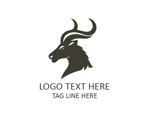 Minimal Deer Head Silhouette Logo for Wildlife and Nature Brands