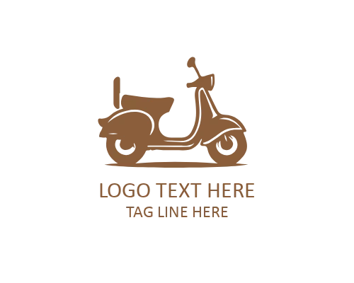 Minimal Delivery Scooter Logo for Transport and Logistics Brands