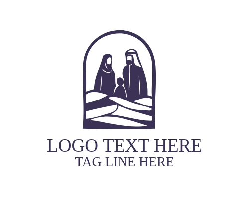 Minimal Desert Mark Bedouin Logo