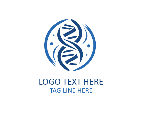 Minimal DNA Helix Logo for Genetics and Science Brands