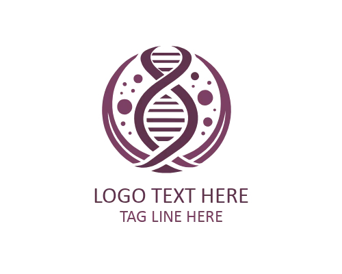 Minimal DNA Logo for Science and Genetics Brands
