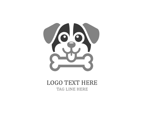 Minimal Dog Bone Logo