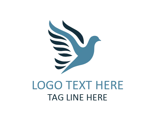 Minimal Dove  Peace Logo