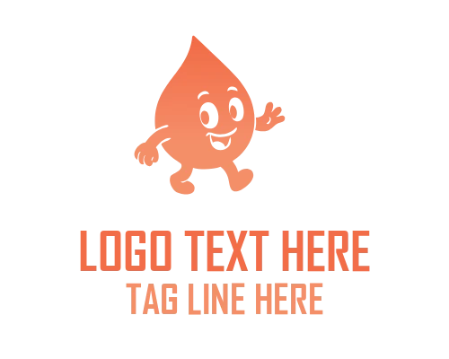 Minimal Drop Mascot Logo