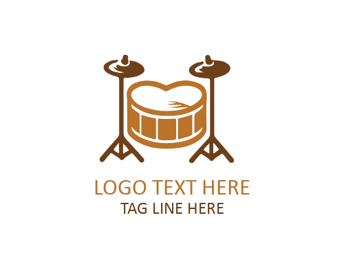 Minimal Drum Logo for Music and Entertainment Brands