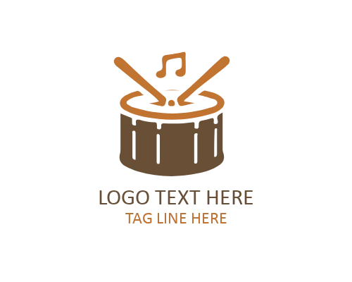 Minimal Drum Set Logo for Music and Entertainment Brands