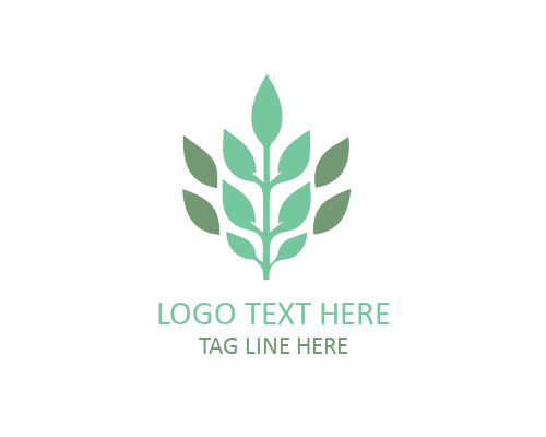 Minimal Dual Line Leaf Logo for Natural and Organic Brands