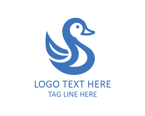 Minimal Duck Line Logo for Modern Nature Brands