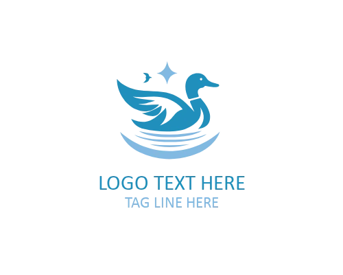 Minimal Duck Symbol Logo