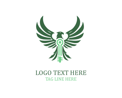 Minimal Eagle Key Logo