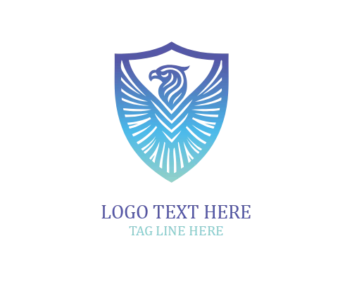 Minimal Eagle Shield Logo