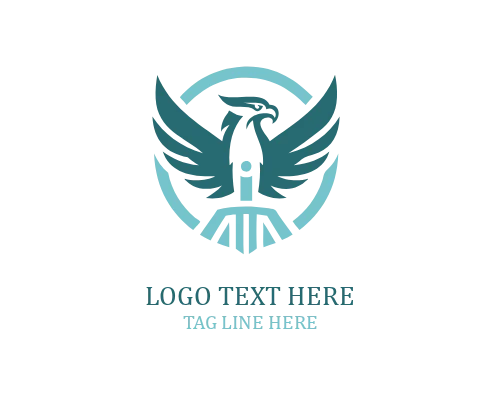 Minimal Eagle Sword Logo