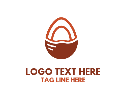 Minimal Easter Egg Icon Logo