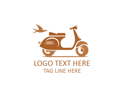 Minimal Electric Scooter Hybrid Logo for Mobility Brands