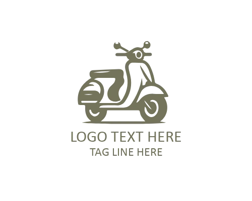 Minimal Electric Scooter Logo for Transport and Mobility Brands