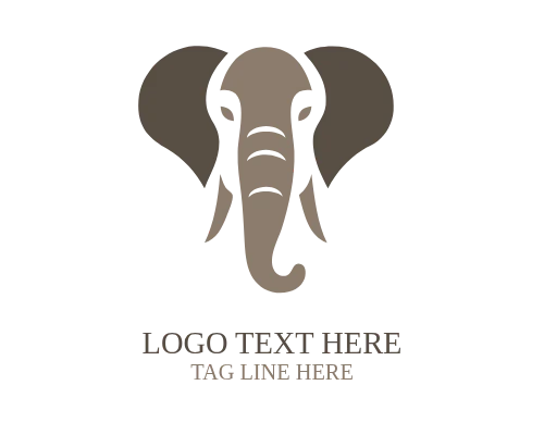 Minimal Elephant Icon Logo