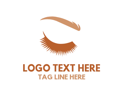 Minimal Eyelash Eye Icon Logo