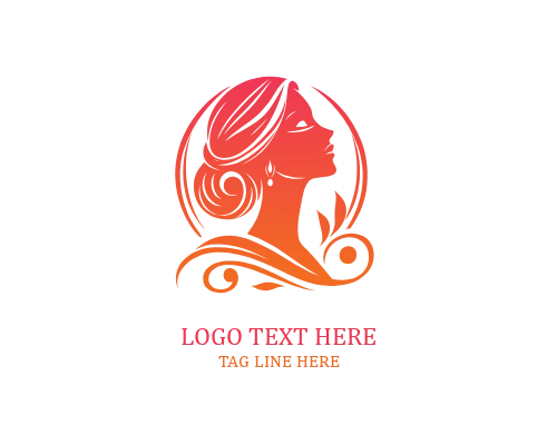 Minimal Face Stylish Lady Logo