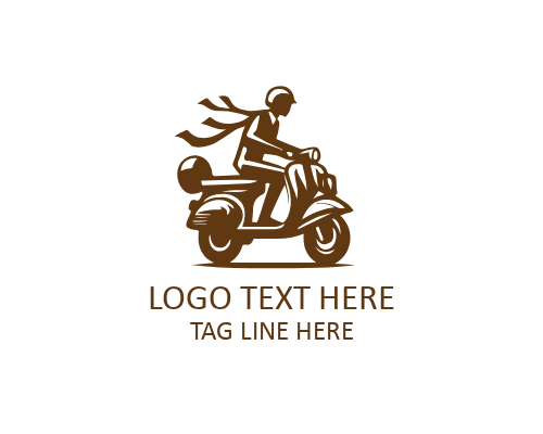 Minimal Fast Delivery Scooter Logo for Mobility Brands