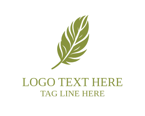 Minimal Feather Line Art Logo