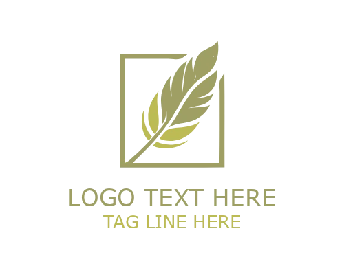 Minimal Feather Symbol Logo for Modern Branding