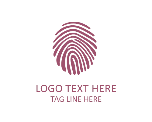 Minimal Fingerprint Logo for Modern Tech Brands