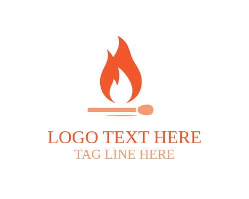 Minimal Fire Icon Logo