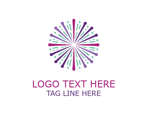 Minimal Fireworks Logo for Clean Event and Festival Branding