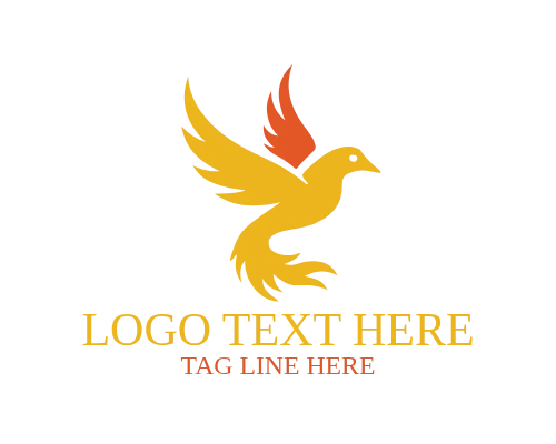 Minimal Flame Bird Logo for Clean Branding and Modern Identity