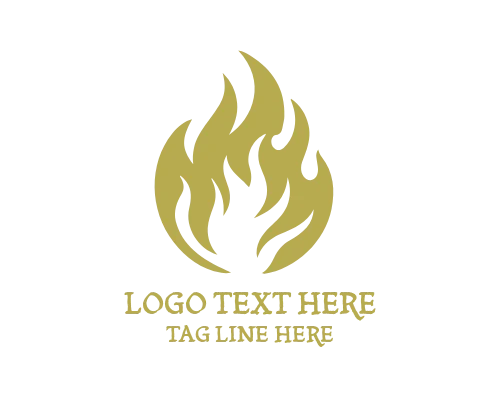 Minimal Flame Symbol Logo