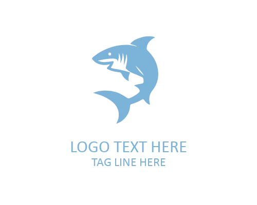 Minimal Flat Shark Logo