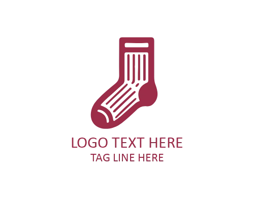 Minimal Flat Socks Logo for Fashion and Lifestyle Brands