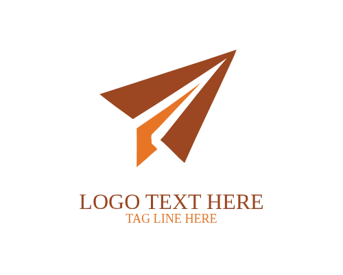Minimal Flight Paper Plane Logo