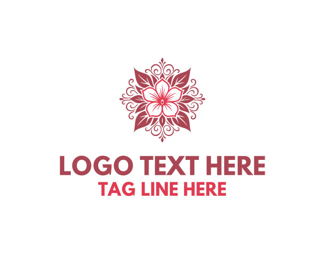 Minimal Floral Bloom Logo
