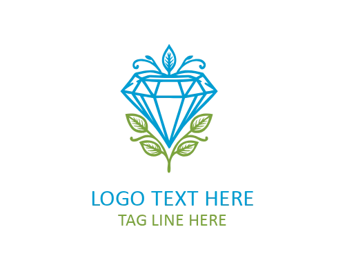 Minimal Floral Diamond Logo for Clean Branding and Modern Identity
