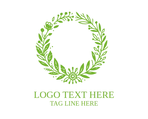 Minimal Floral Emblem Logo